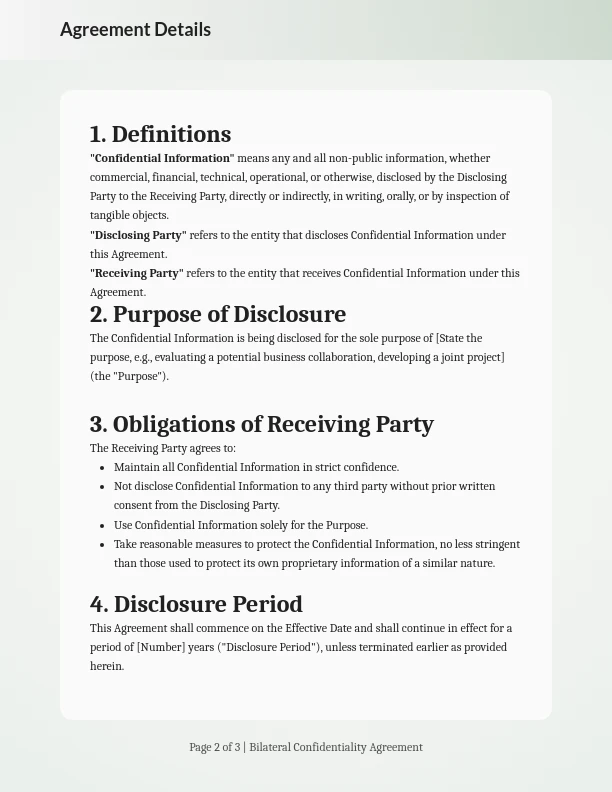 Mutual Non-Disclosure Agreement for Partners