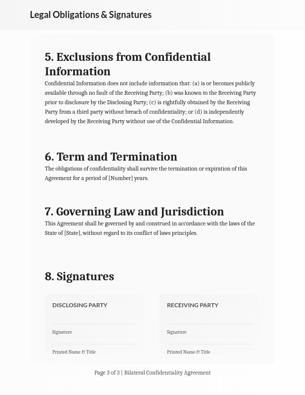 Mutual Non-Disclosure Agreement for Partners