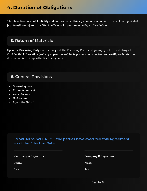 Mutual Proprietary Information Exchange