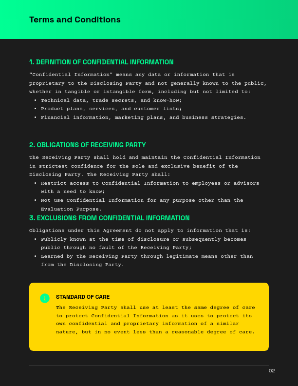 Reciprocal Confidentiality Agreement