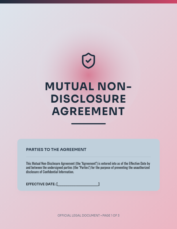 Mutual Confidential Information Exchange