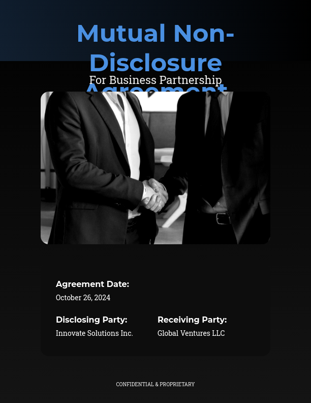 Mutual Confidentiality Agreement
