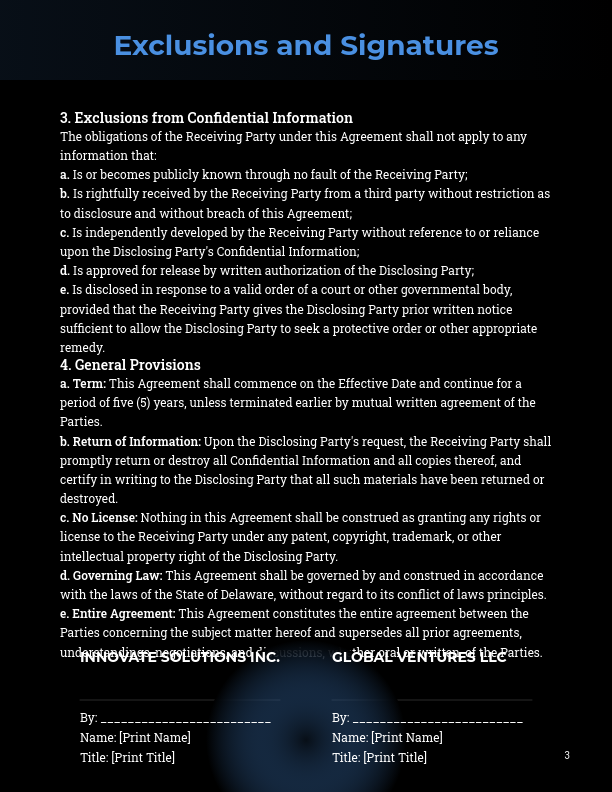 Mutual Confidentiality Agreement