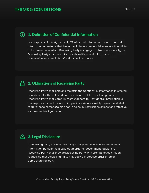 Unilateral Confidentiality Agreement