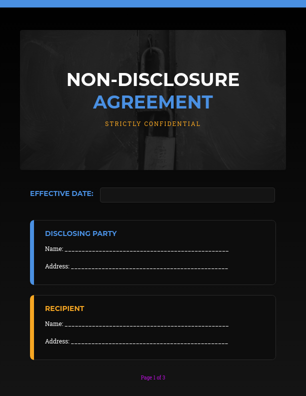 Standard One-Way Confidentiality Agreement