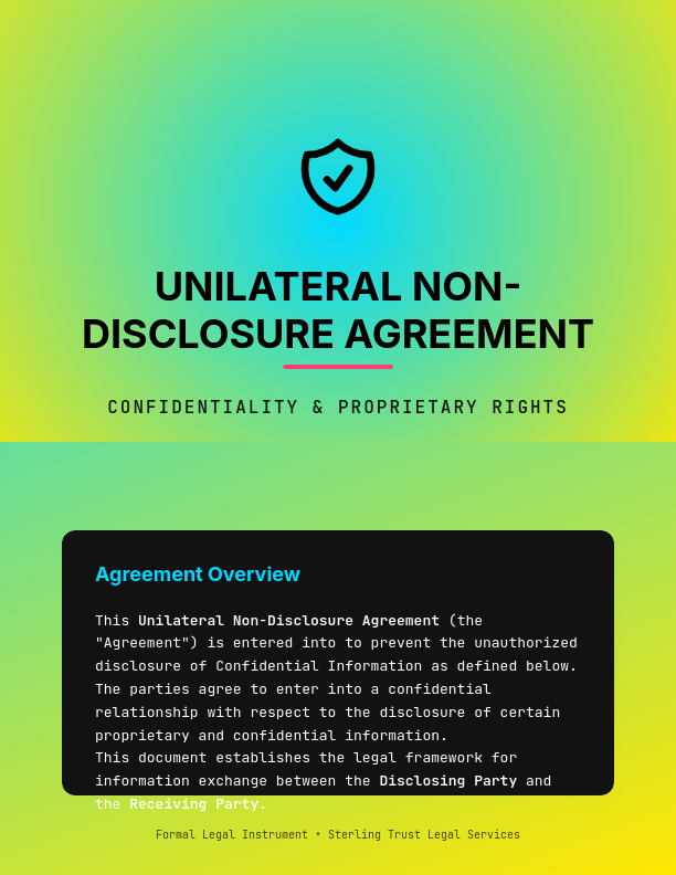Unilateral Confidentiality Protection
