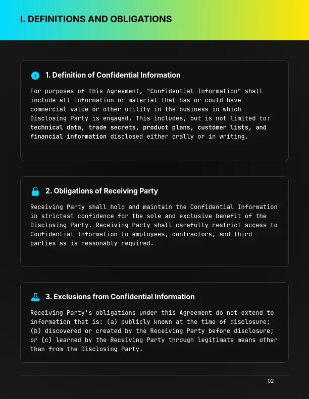 Unilateral Confidentiality Protection