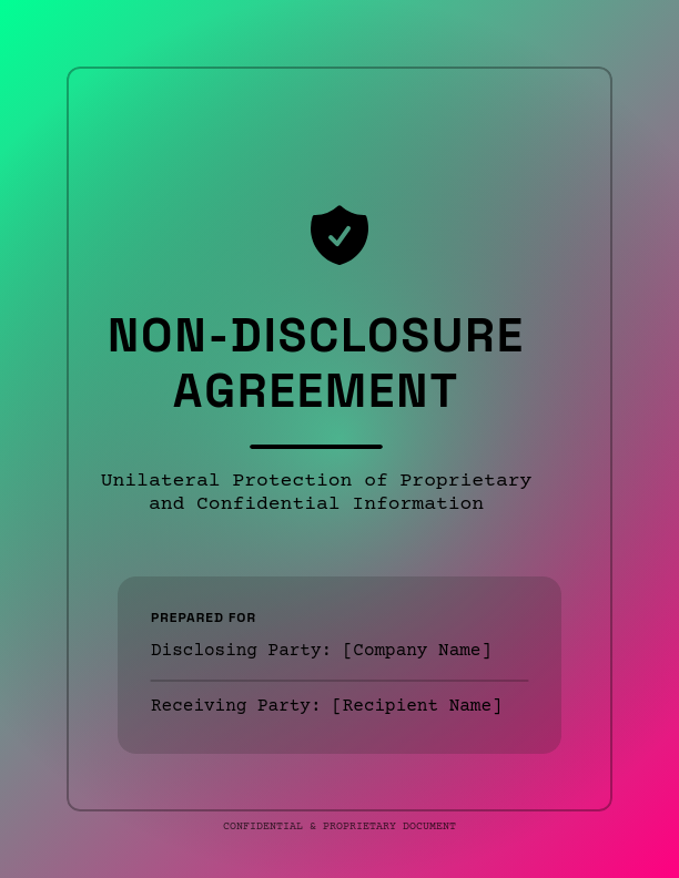 Secure One-Way Confidentiality Agreement