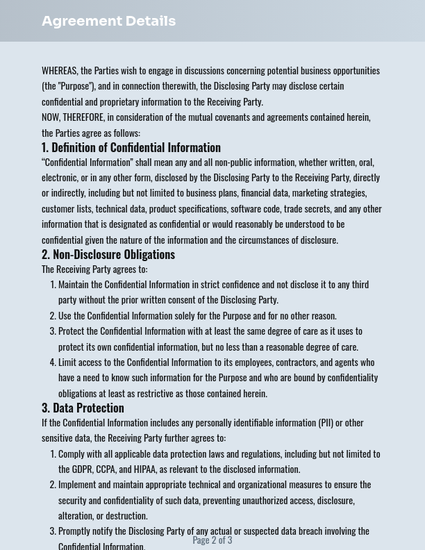 Strategic Vendor Confidentiality Agreement