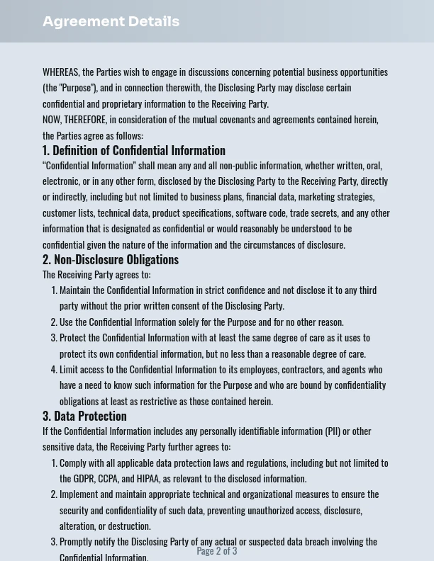 Strategic Vendor Confidentiality Agreement