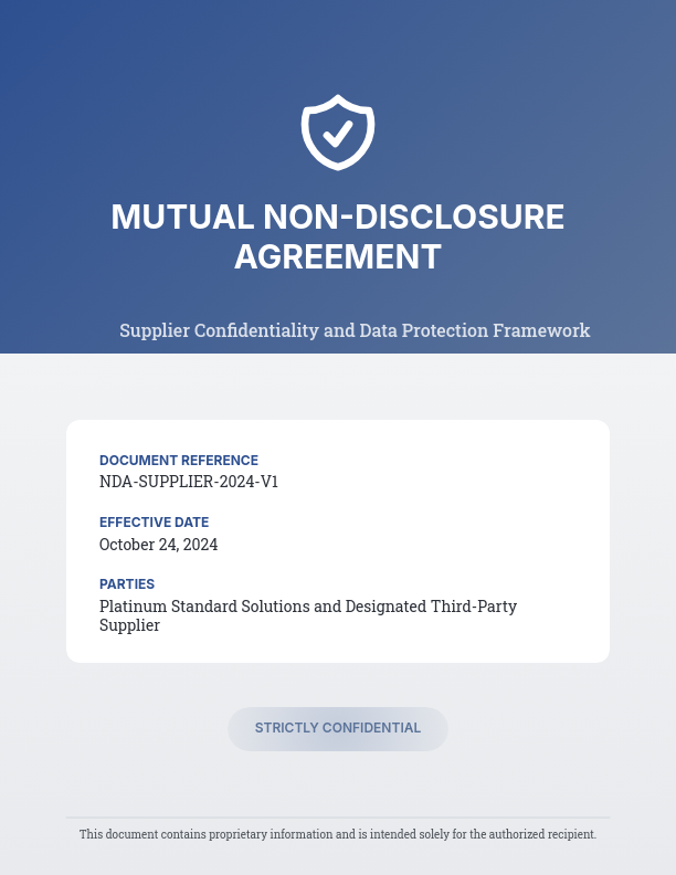 Vendor Confidentiality Agreement