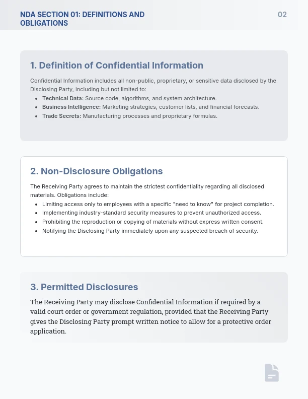 Vendor Confidentiality Agreement