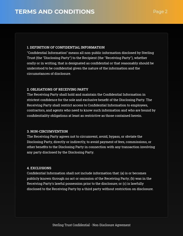 Mutual Vendor Confidentiality Agreement