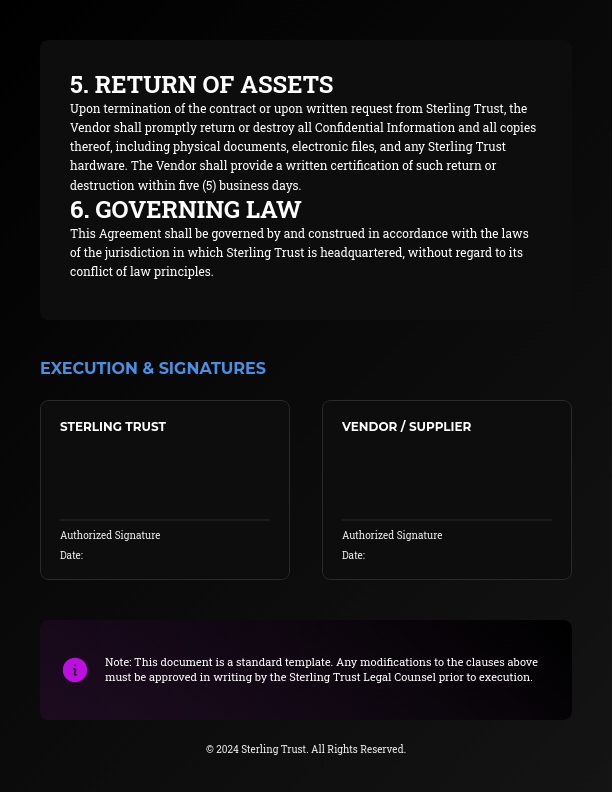 Vendor Confidentiality and Privacy Agreement