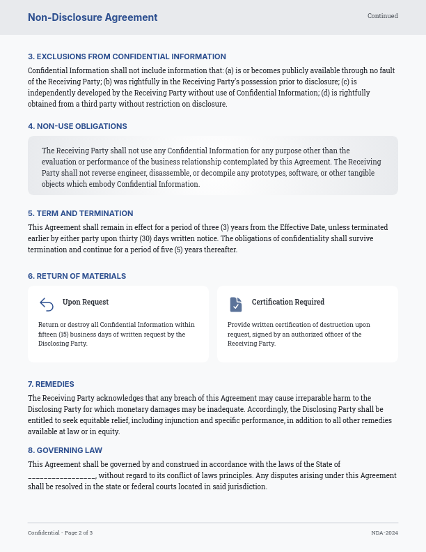 Vendor Mutual Confidentiality Agreement