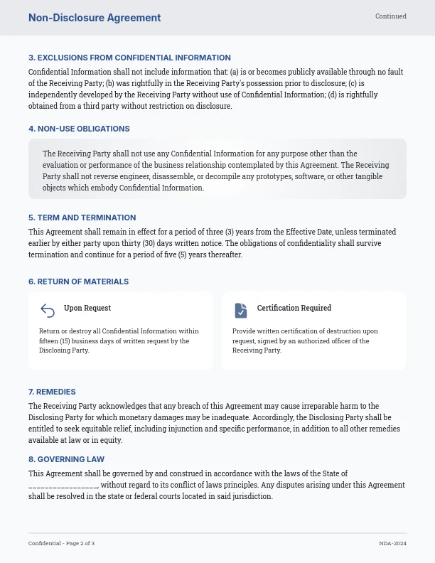 Vendor Mutual Confidentiality Agreement