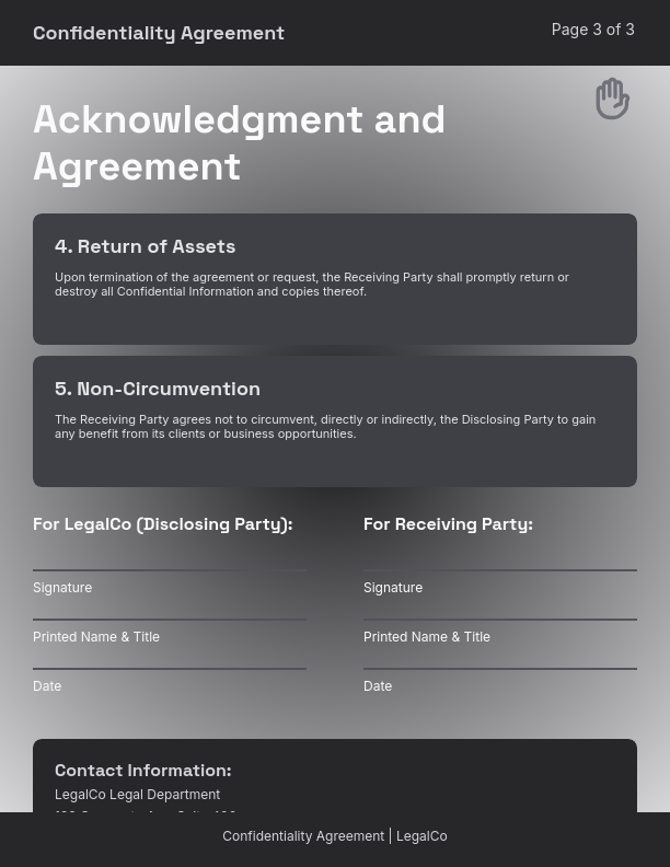 Strategic Vendor Confidentiality Agreement