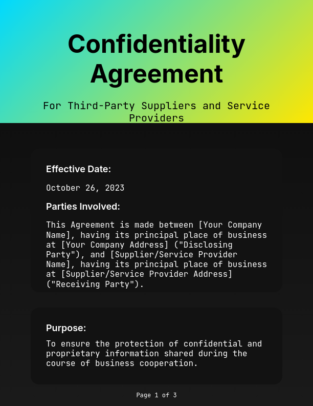 Vendor Confidentiality and Data Protection