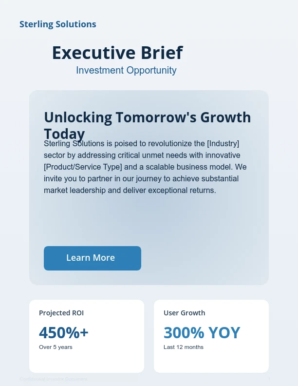 Venture Capital Executive Brief