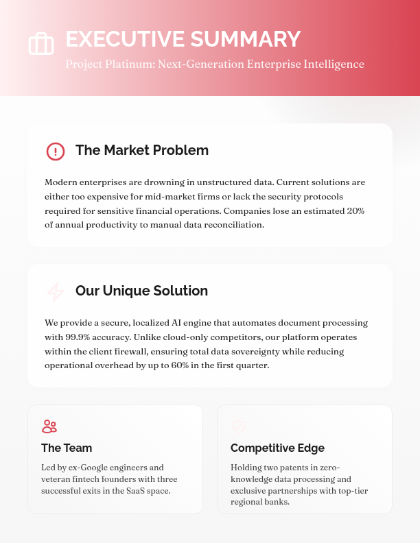 Strategic Startup Funding Summary