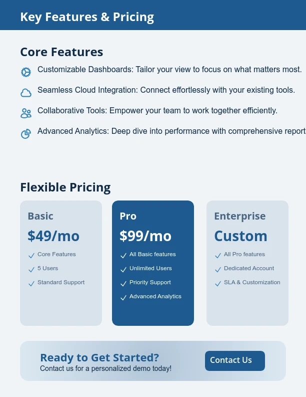 High-Impact Product Feature Summary