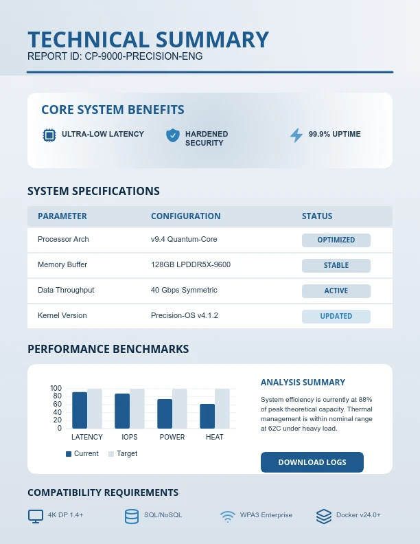 Technical Product Specification Brief