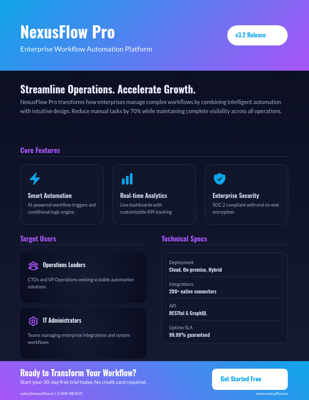 High-Impact Product Showcase Brief