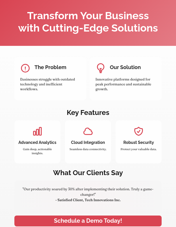 Strategic Product Benefits Overview