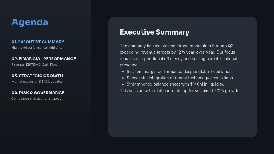 Executive Board Strategic Review