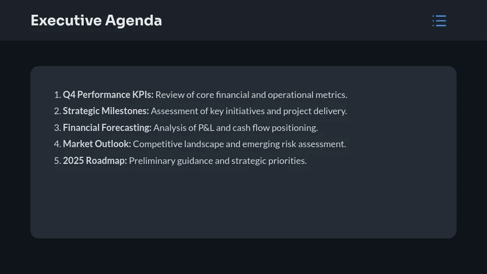 Executive Board Quarterly Strategic Review