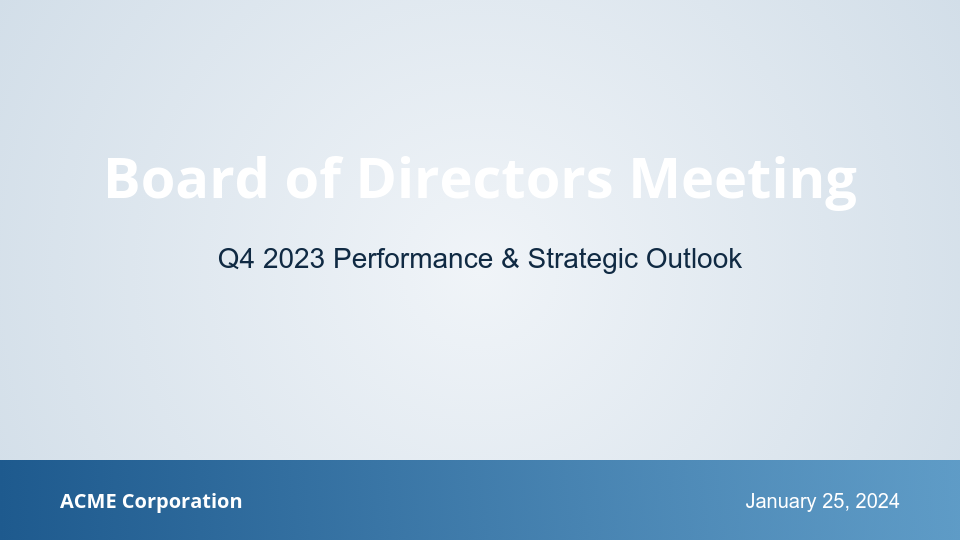 Strategic Board Governance Review