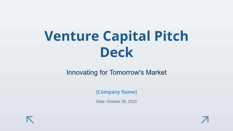 Strategic Startup Fundraising Pitch