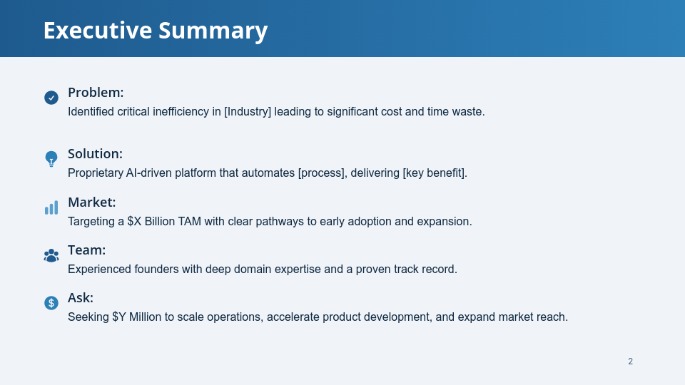 Strategic Startup Fundraising Pitch