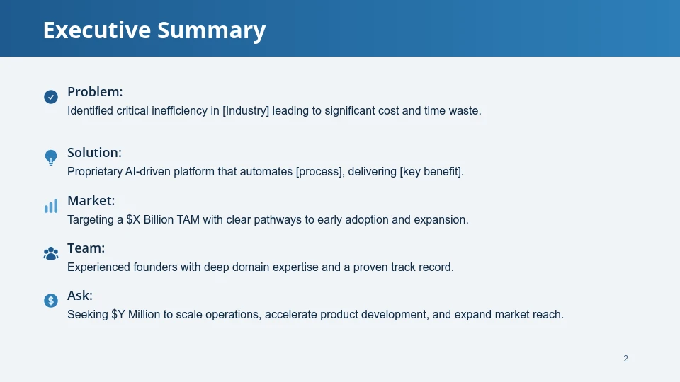 Strategic Startup Fundraising Pitch