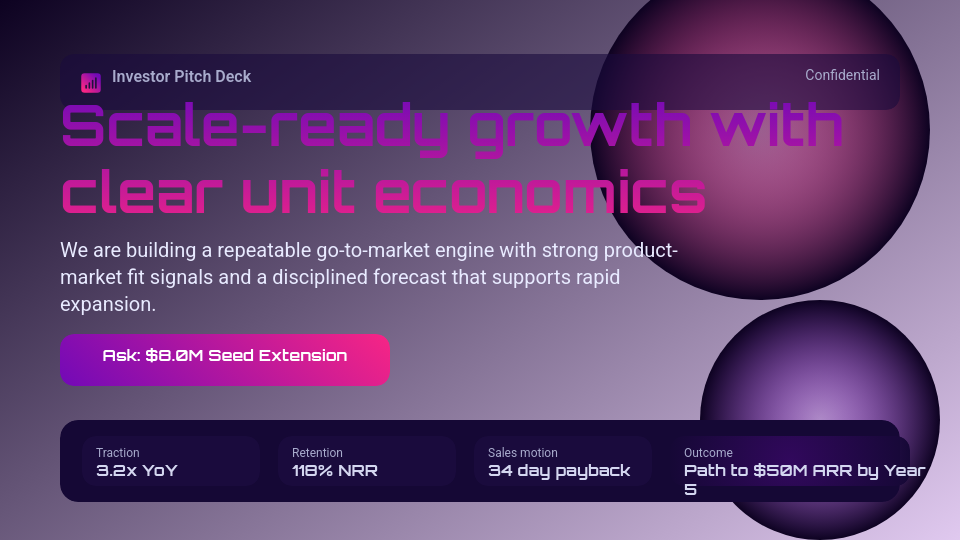 Strategic Venture Capital Fundraising Pitch