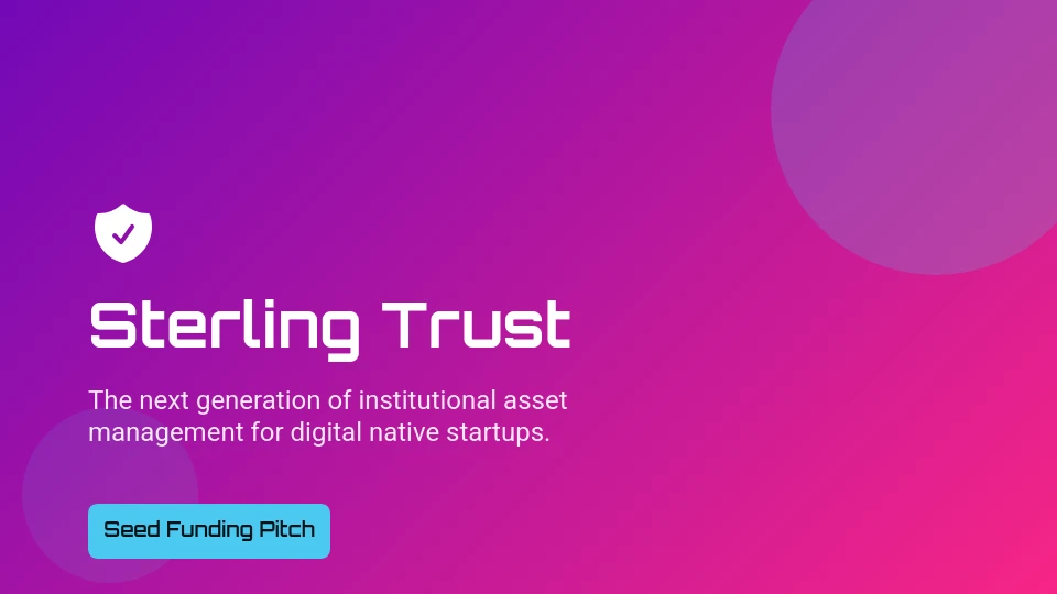 Strategic Seed Round Funding Pitch