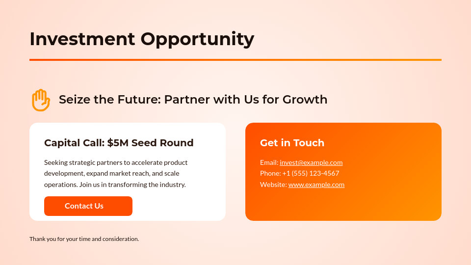 High-Growth Venture Funding Deck