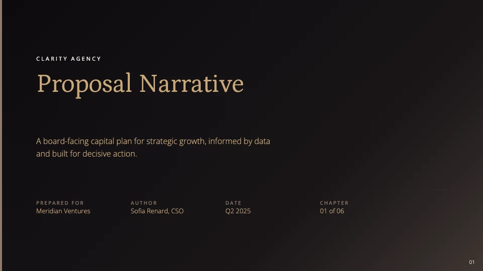 Agency Proposal Pitch Deck