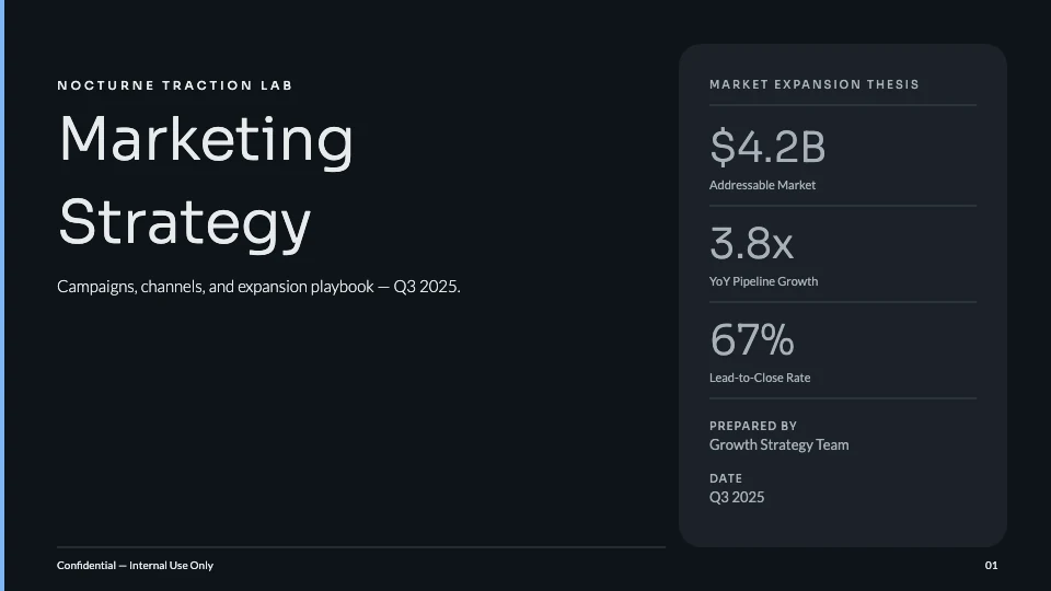 Marketing Strategy Pitch Deck