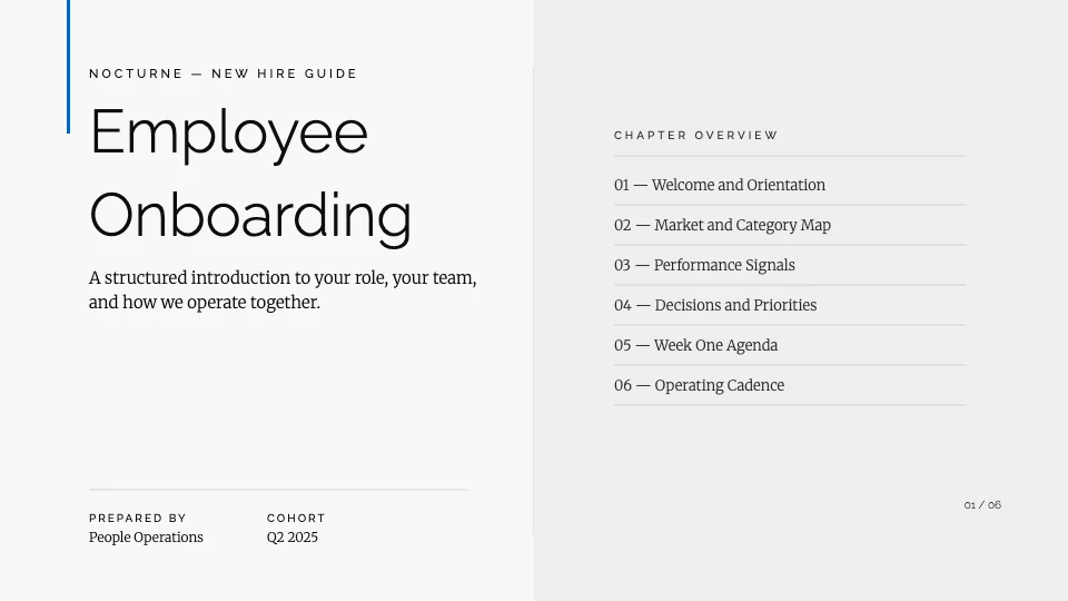 New Hire Onboarding Deck