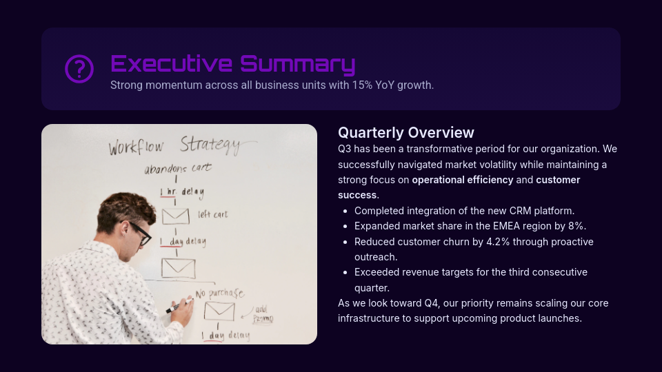 Strategic Quarterly Growth Performance Review