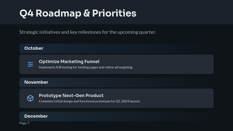 Quarterly Business Performance & Strategic Growth
