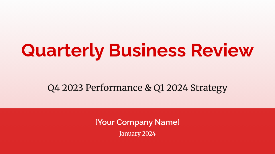 Strategic Quarterly Performance Review & Roadmap