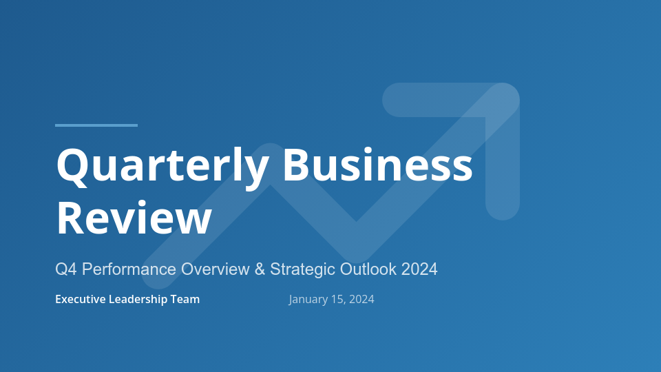 Strategic Quarterly Business Performance Review