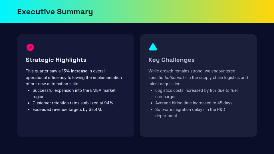 Quarterly Performance & Growth Review