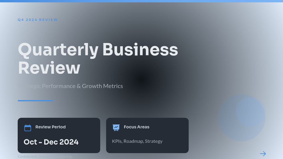 Executive Quarterly Performance & Strategy