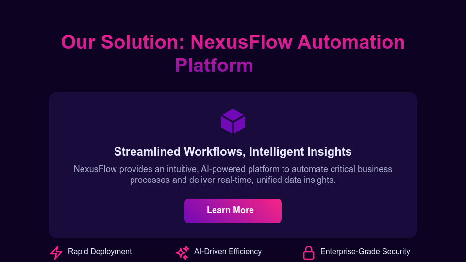 Scalable B2B SaaS Investor Pitch