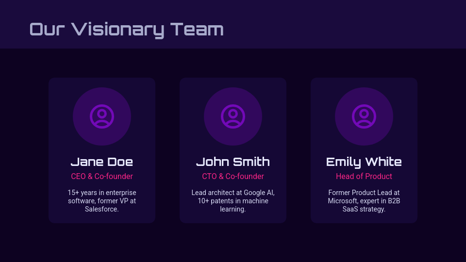 Scalable B2B SaaS Investor Pitch