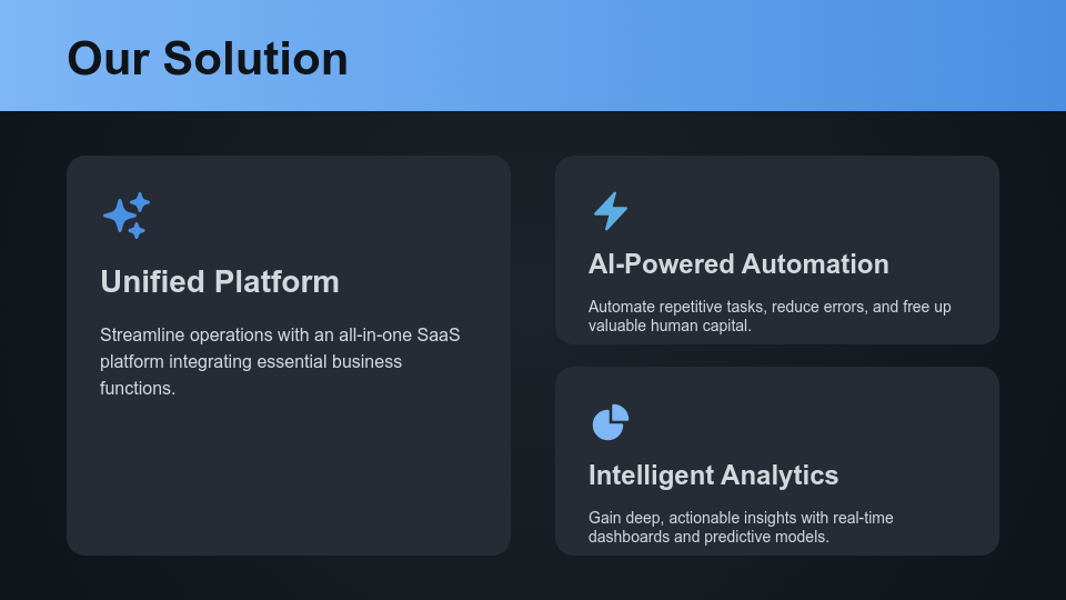 B2B SaaS Venture Investor Deck