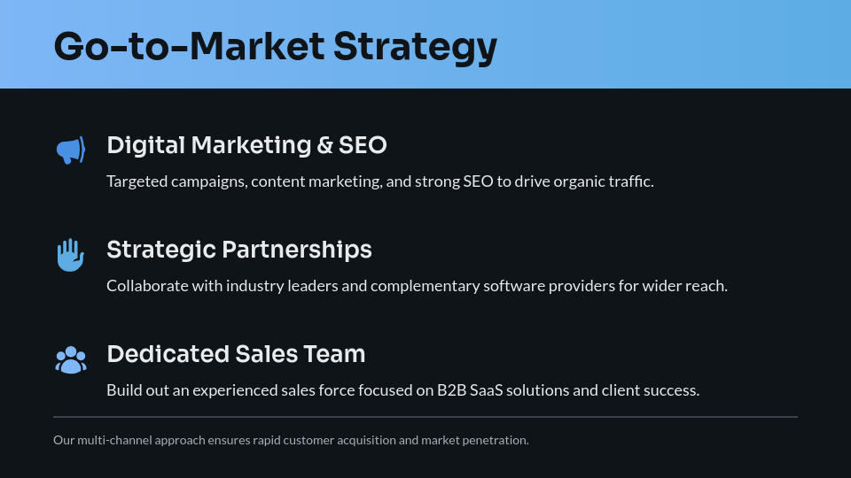 B2B SaaS Venture Investor Deck